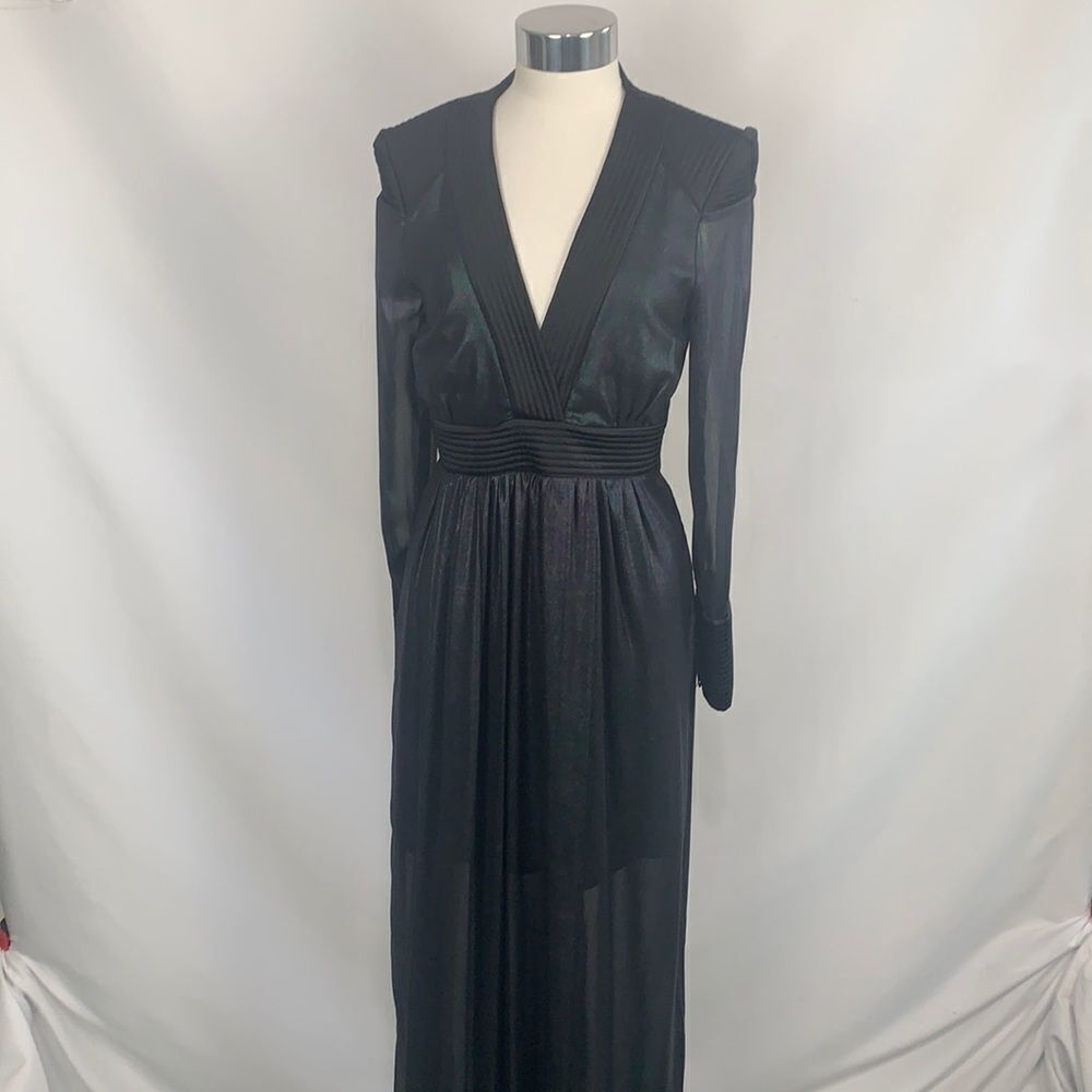 AnnaRita N NWT black shimmer maxi dress